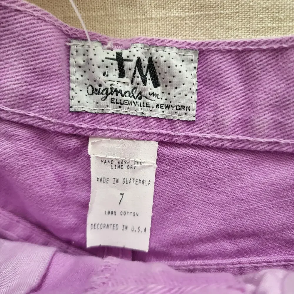Vintage Deadstock Purple Ombre Jean Shorts kids 7